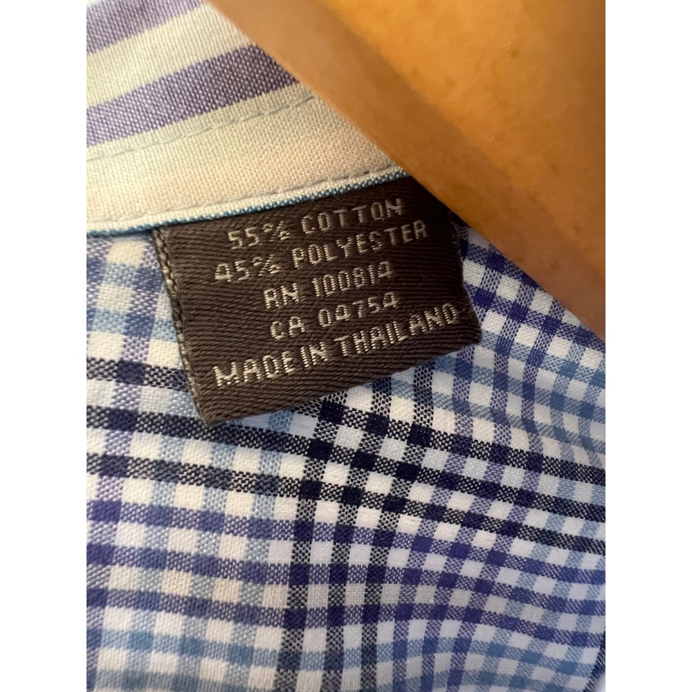 Ben Sherman Preppy Men Blue Stripe Long Sleeve Button Down XXL Cotton‎ Casual - Picture 4 of 6